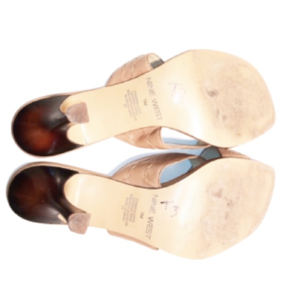 Nine West Cumberlando Leather Slide Heels - Picture 5 of 7